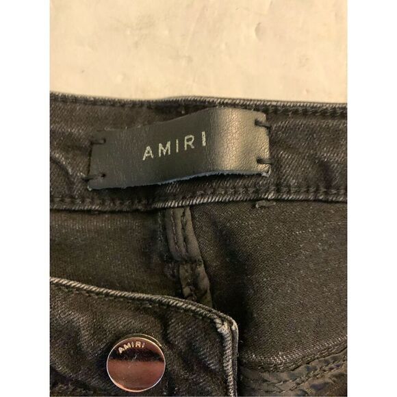 AMIRI distressed jeans black men's size 38 - Picture 8 of 10